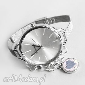 handmade modny klasyczny zegarek z zawieszką serce