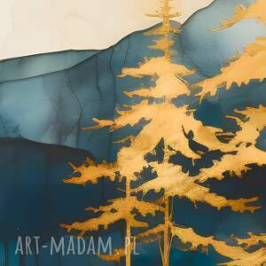 obraz na płótnie - abstrakcja nocny las senny oniryczny 120x80 cm 121901