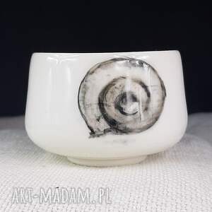 ręczne wykonanie ceramika ślimak - porcelanowa czarka do herbaty, ręcznie toczona