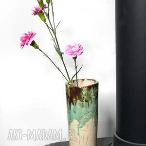 wazon ceramika ozdoba, wnętrze glina na kwiaty