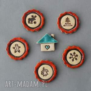 handmade upominek messengery-magnesy ceramiczne