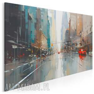 obraz na płótnie - abstrakcja miasto nowy jork weduta ulica - 120x80 cm