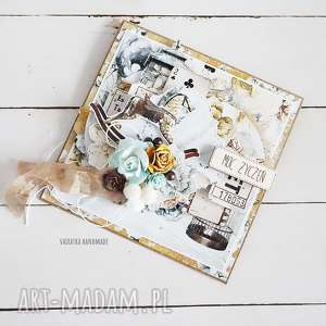 handmade scrapbooking kartki w dniu urodzin, kartka w pudełku, 552