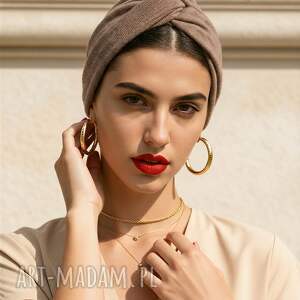 czapki turban dzianina swetrowa obwód uniwersalny, zwraca uwagę, polecane duszom