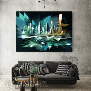 plakaty plakat metropolia - abstrakcja do salonu format 50x70 cm
