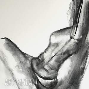 szkic kobiety - 50x70, obrazy nad łóżko, do sypialni, grafika kobieca