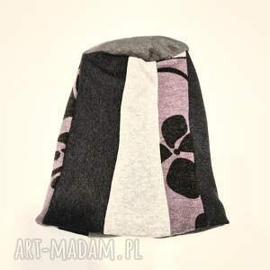 czapka na podszewce kolorowa patchworkowa rękodzieło świetna na codzienne