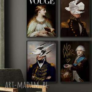 zestaw plakatów sztuka portrety - format 40x50 cm, plakat do wnetrza, dekoracje