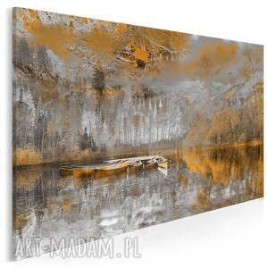 Obraz na płótnie - PEJZAŻ GÓRY POMARAŃCZOWY - 70x50 cm (30702)