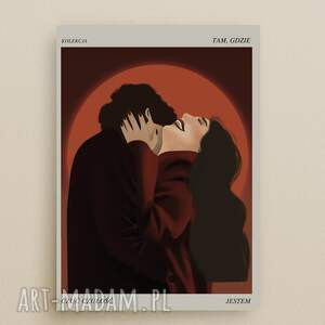 plakat czuć czułość 50x70 cm, sztuka współczesna, ilustracja do wnętrz