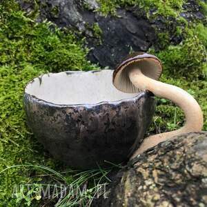 handmade ceramika kubek ceramiczny - grzyb