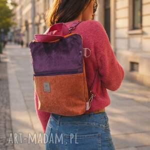 torba plecak 2w1 w odcieniach różu ibiza patchwork