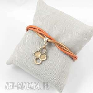 handmade bransoletka z plastrem miodu