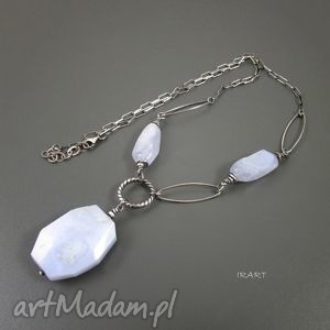 handmade naszyjniki naszyjnik z chalcedonu