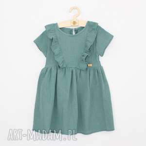 muślinowa sukienka z falbankami - noeli dla dziecka ubranka