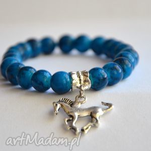 bracelet by sis niebieskie mozaikowe korale charms, nibieski, nowość, prezent