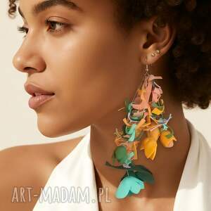 Lekkie kolczyki kwiaty kol, fo, dam, et, bo, fri