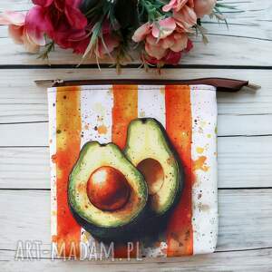 kosmetyczka płaska do torebki awokado, saszetka