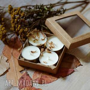 Jesienne podgrzewacze sojowe tealight - zestaw 4 sztuk