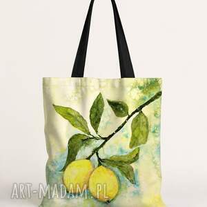 Torba na ramię Cytryny - wodoodporna Cordura, A4 i suwak