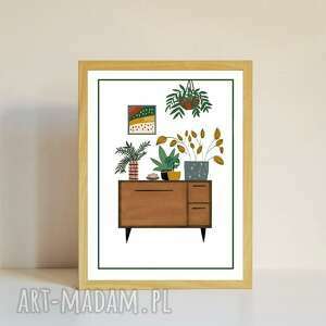 muki design plakat rośliny format A3 botaniczny, crazyplantlady retro