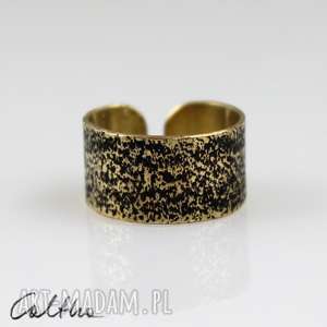 piasek - mosiężny pierścionek 130620 - Caltha pierścionki