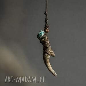 handmade naszyjniki naszyjnik inspirowany porożem z amazonitem