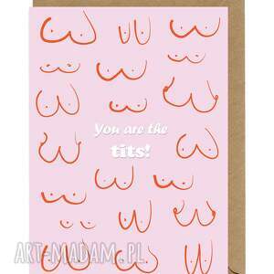 kartka okolicznościowa z napisem you are the tits dzien kobiet