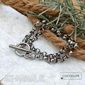 handmade naszyjniki naszyjnik srebro - łańcuch z zapięciem toggle