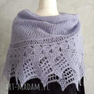 chustki i apaszki chusta z alpaki jedwabiu ręcznie robiona na drutach, pomysł