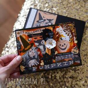 scrapbooking kartki kartka halloween na każdą okazję dynie sowa, jesień