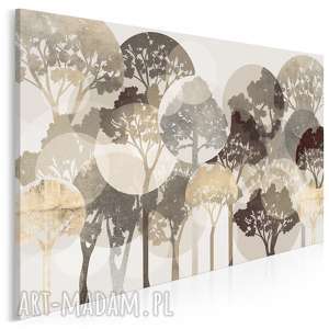 obraz na płótnie - drzewa brązowy 120x80 cm 63302, drzewa, natura, rośliny