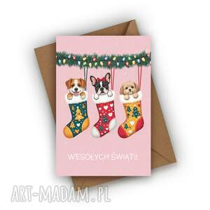 kartka świąteczna - wesołych świąt psiarza boże narodzenie