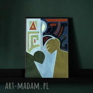 plakat #4 A4, prezent, dekoracja malarstwo, ilustracja, abstrakcja, grafika
