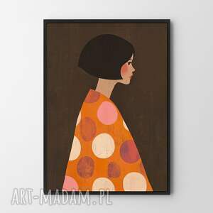Prezent Plakat Brązowa dziewczyna - format A4 - ilustracja grafika