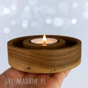 świecznik drewniany na tealight, drewniane świeczniki drewna
