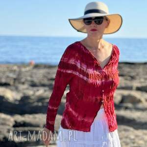 Prezent Jedwabna bluzka LOHITHA jedwab, slowfashion, rękodzieło