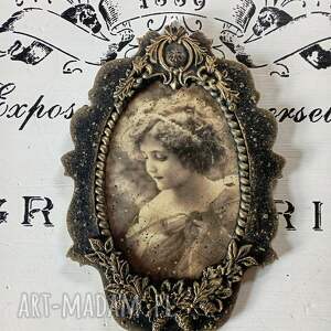 Dekoracyjny medalion w stylu vintage, prowansja, shabby chic