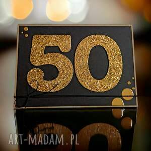 kartka A5 z twoimi życzeniami glam 50 urodziny