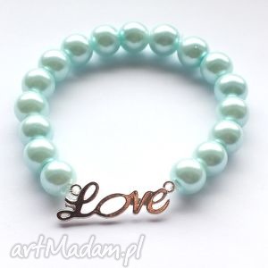 handmade bransoleta love&mint pearls