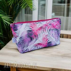 kosmetyczka damska welurowa etui do torebki organizer torby duża