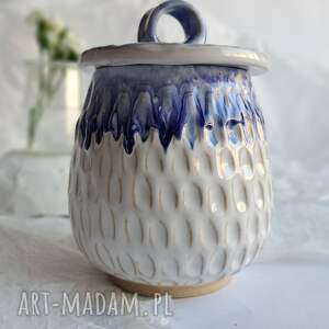 handmade ceramika pojemnik ceramiczny granatowy