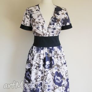 sukienka leocadia - granatowa - Paweł Kuzik