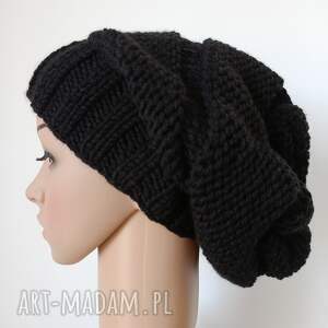 Prezent Czarna czapa, luźna czapka