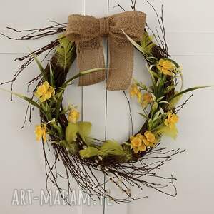 wiosenny, ozdoba wielkanocna, na drzwi, wianek