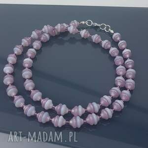 naszyjnik korale langustka fiolet - korale naszyjnik długie, kolorowy