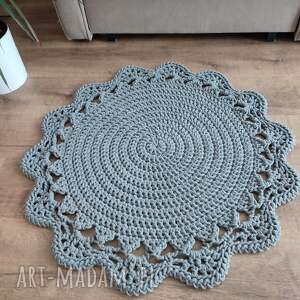 Dywan szydełkowy ze sznurka bawełnianego 80cm