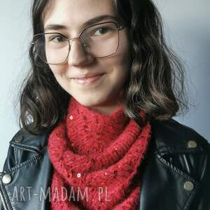 piękna mieniąca się chusta bandana prezent dla niej, błysk, świąteczna