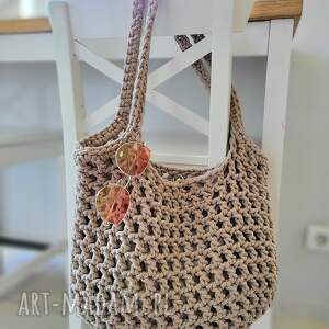szydełkowa torba z dziurkami market bag szydełku, plażę