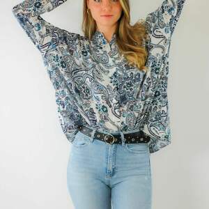 hand-made bluzki koszula damska oversize lona